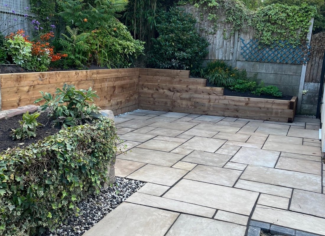 Patio and garden landscaping